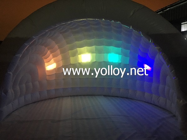Inflatable half dome tent with LED light for party tent