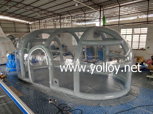 Airtight frame inflatable bubble tent