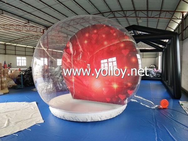 Inflatable snow dance globe