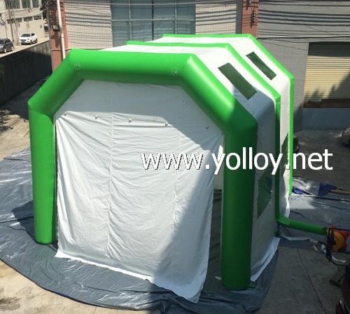 Inflatable auto tinting garage workstation