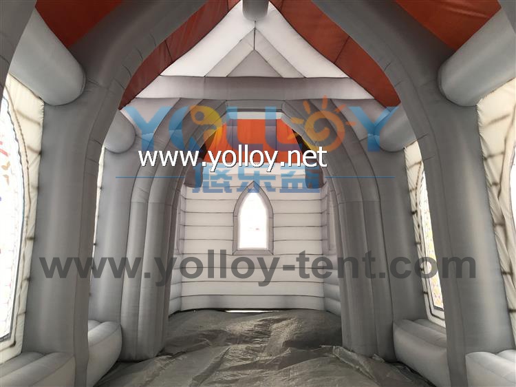 Air blow-up church tent mobile inflatable church