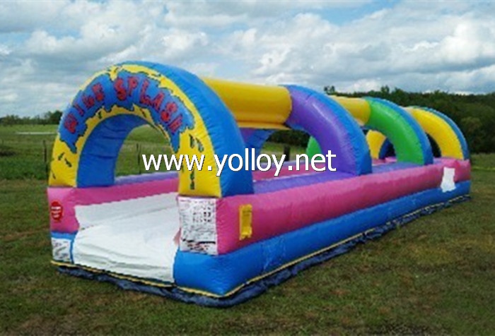 Inflatable water slip and slide on a water slides