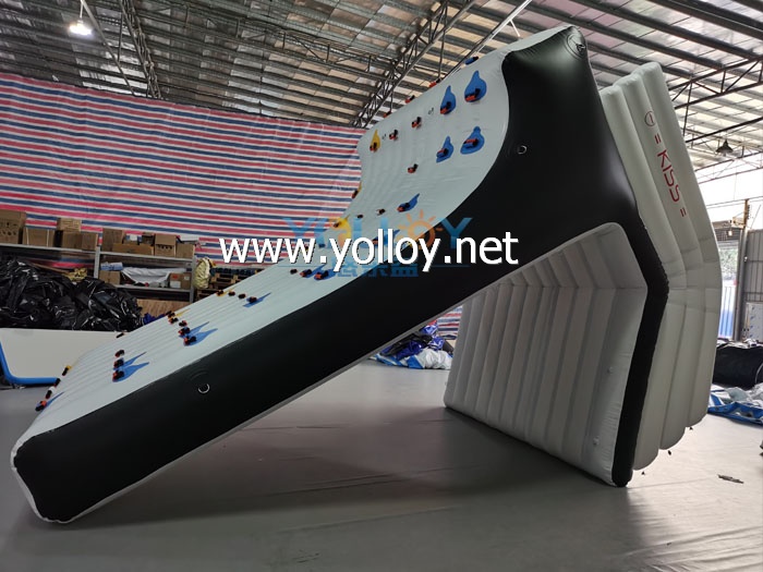 Inflatablle rock climbing wall for super yacht