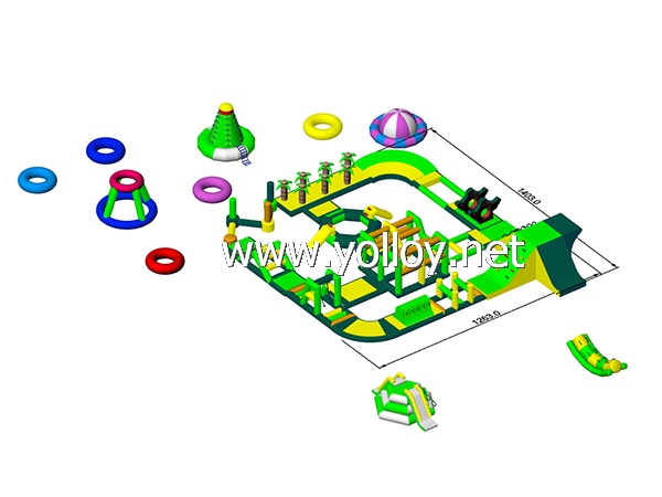 Water Inflatable Amusement Park Floating Playground