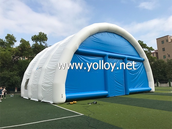 Large inflatable storage building tent
