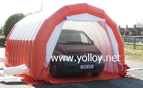 Garage painting workstation inflatable tent