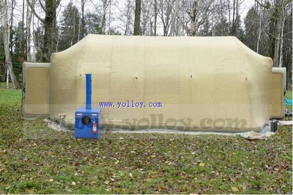 cold resistant inflatable air tight tent work in cold weather
