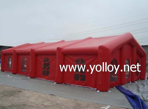 Red inflatable marquee party tent