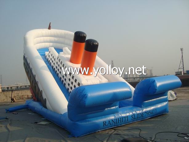 warship Titanic inflatable dry slides