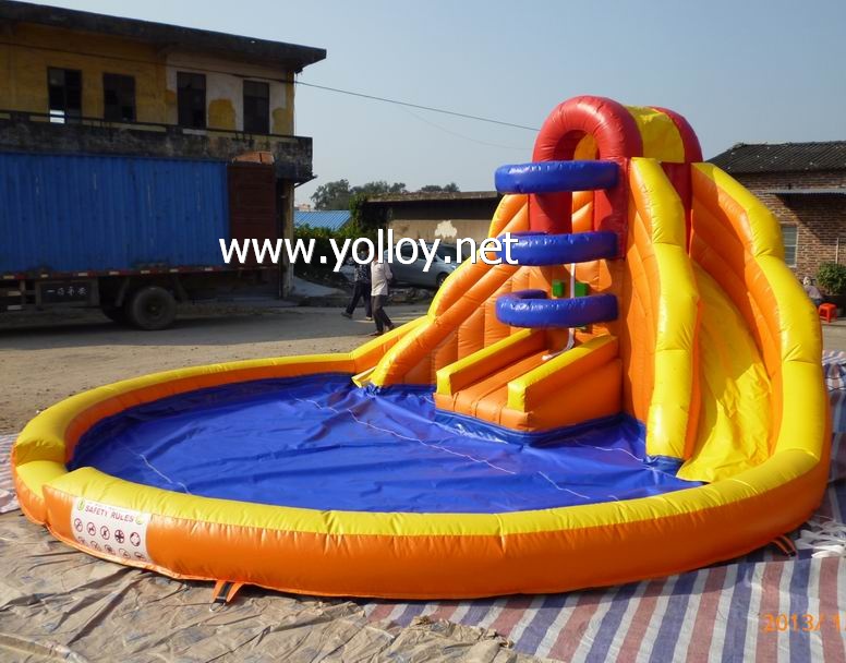 Small Double inflatable water slide for pool