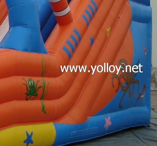 backyard inflatable slides for children