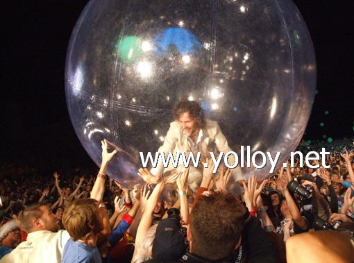 clear inflatable dancer bubble ball