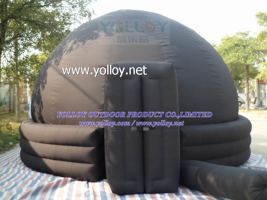Inflated blow up portable planetarium dome tent