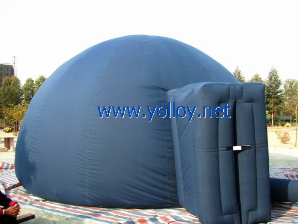 Portable planetarium projection dome tent