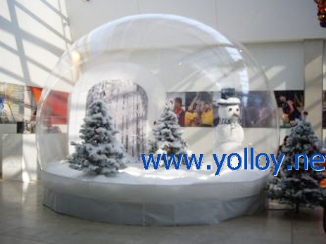Christmas human size snow globe