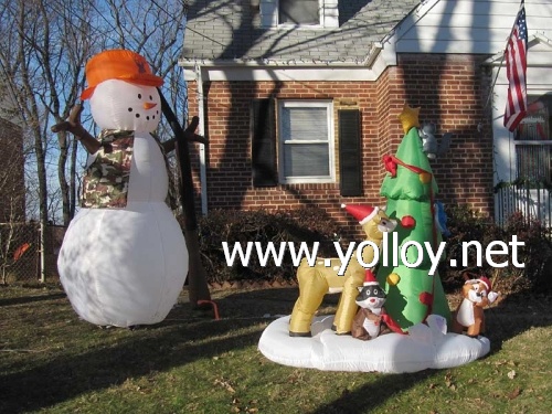 snowman decorations huge inflatables snowman