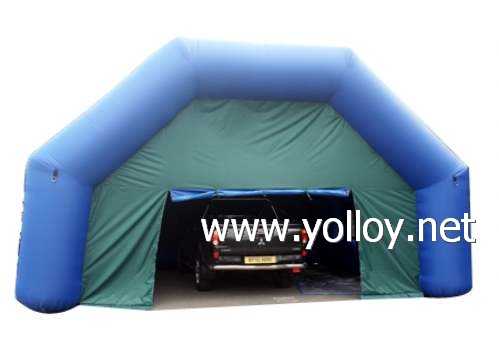 Temporary inflatable repair workshop for car spray paint