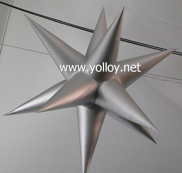 Silver star a idea for party stage decor flashing star droplight