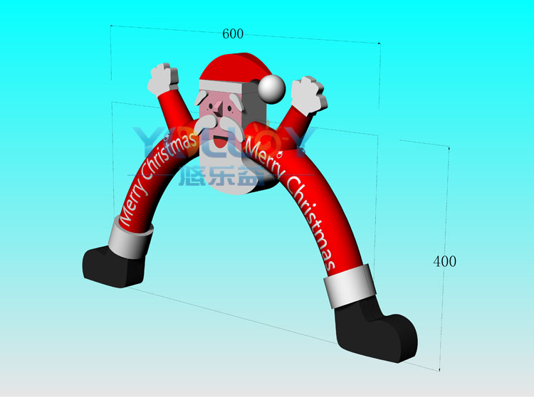 Inflatable santa claus arch