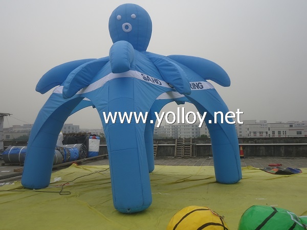 blue advertising dome tent
