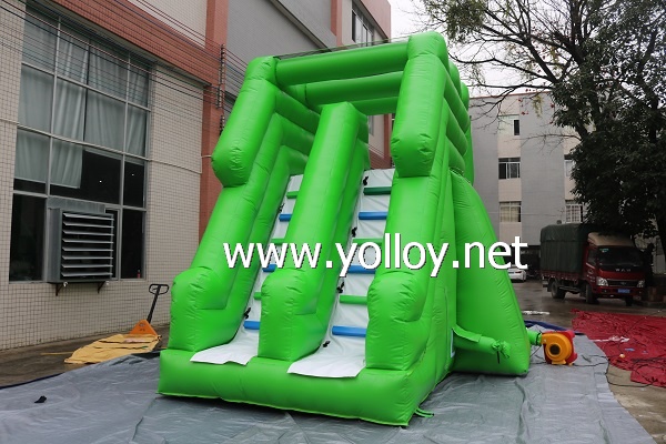 Inflatable Green Large Dry Slide For Kids and Adults