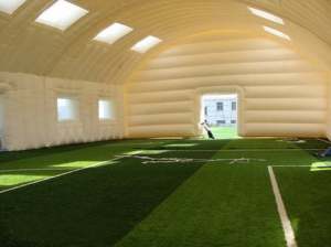 white sport hall tent
