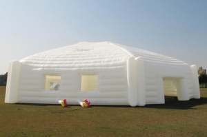 white inflatable yurt