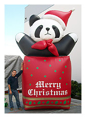 Xmas panda inflatable