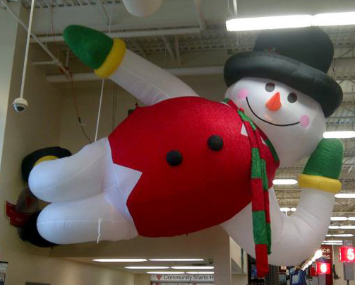 Lazy Frosty snowman inflatable