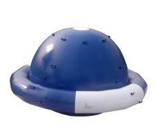 inflatable seasaw in blue