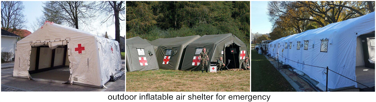 outdoor inflatable air shelter for emergency