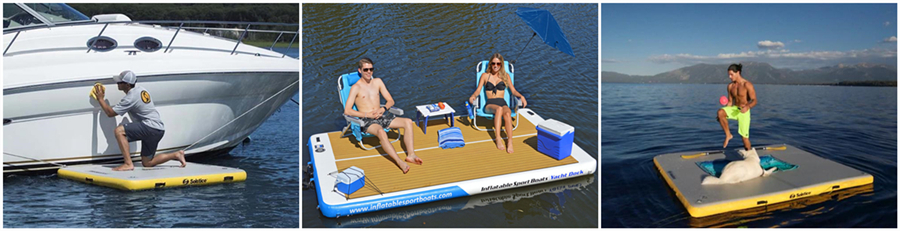 portable inflatable water dock