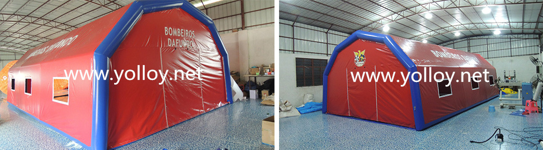Finished products of air tight inflatable emergency tent