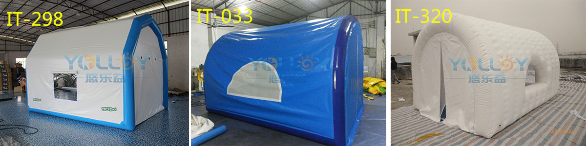 Mini inflatable camp tent for family
