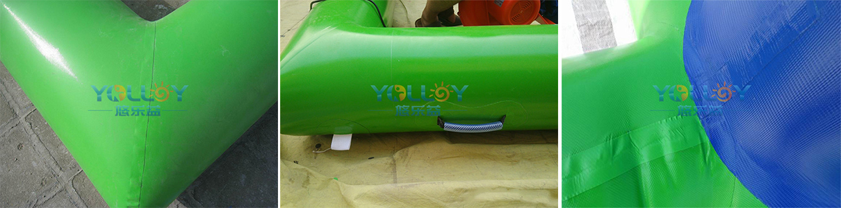 details of inflatable water volleyball court