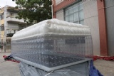 Inflatable clear transparency cube tent