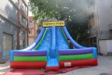 Inflatable slippery slope game