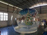 Inflatable christmas decoration snow globe