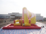 Outdoor playground inflatable water slide toys with pool
