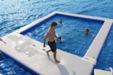Floating swimming pool for yacht
