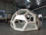 Inflatable clear bubble lawn camping tent