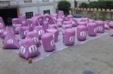 52 inflatable bunkers
Material: 22oz pvc tarps