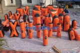 47 inflatable bunkers
Material: 0.6mm PVC tarps