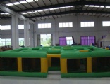 Large inflatable labyrinth for amusement party rental