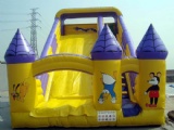 yellow Disney world inflatable castle slide
