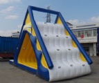Inflatable freefall water slide glider game