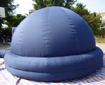 Inflatable projection dome tent
