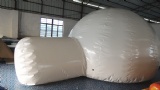Dome Size: 4.5m diameter and 3m high
Tunnel Size: 2mL x 1.5mH or customized
Material: 22 oz commercial PVC tarpaulin
Weight: About 55KGS of one piece dome
