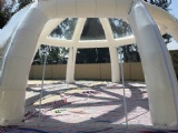 Large Clear Roof Inflatable Igloo Tent with Tunnel Entrance