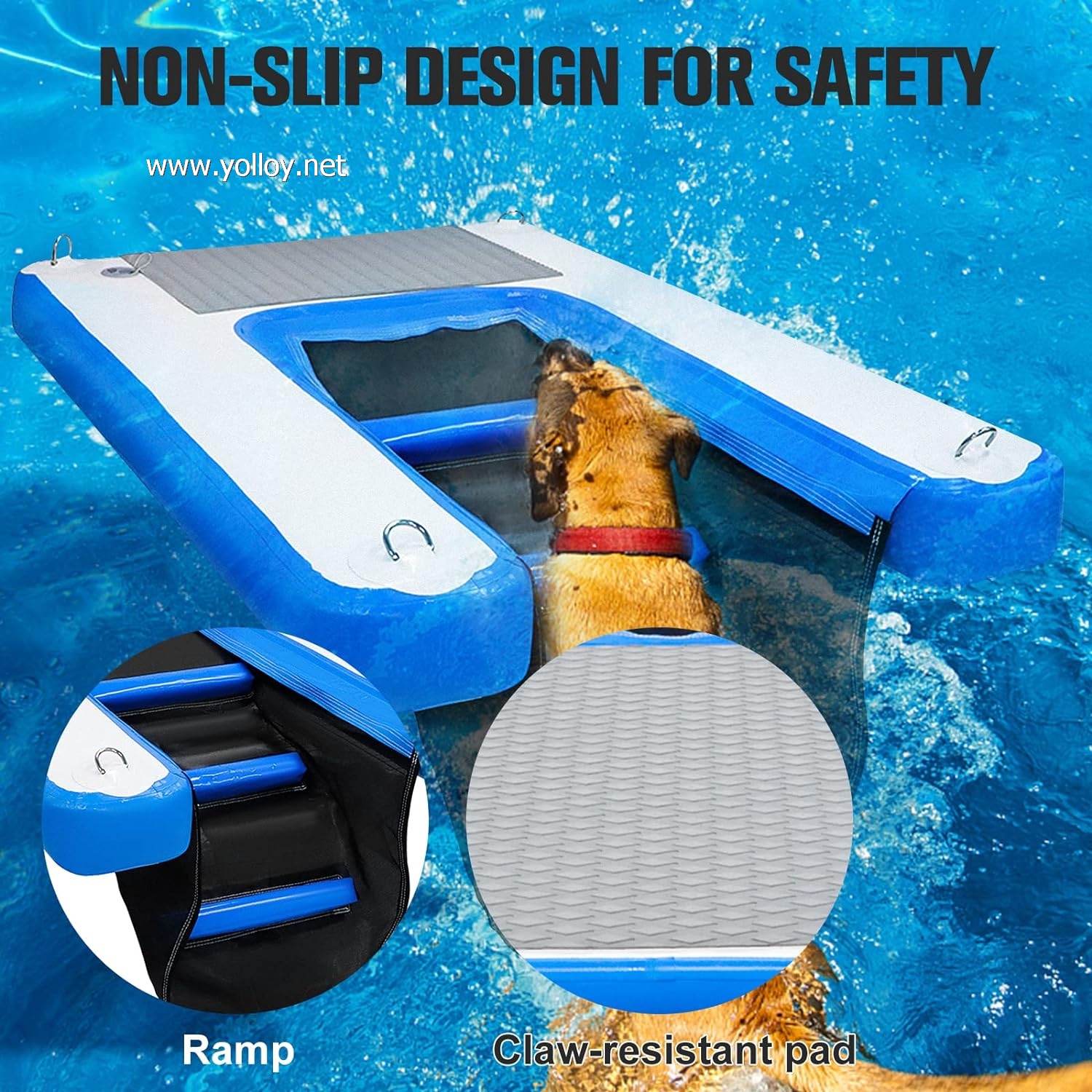 Inflatable Dog Ramp For Boats Docks And Pools